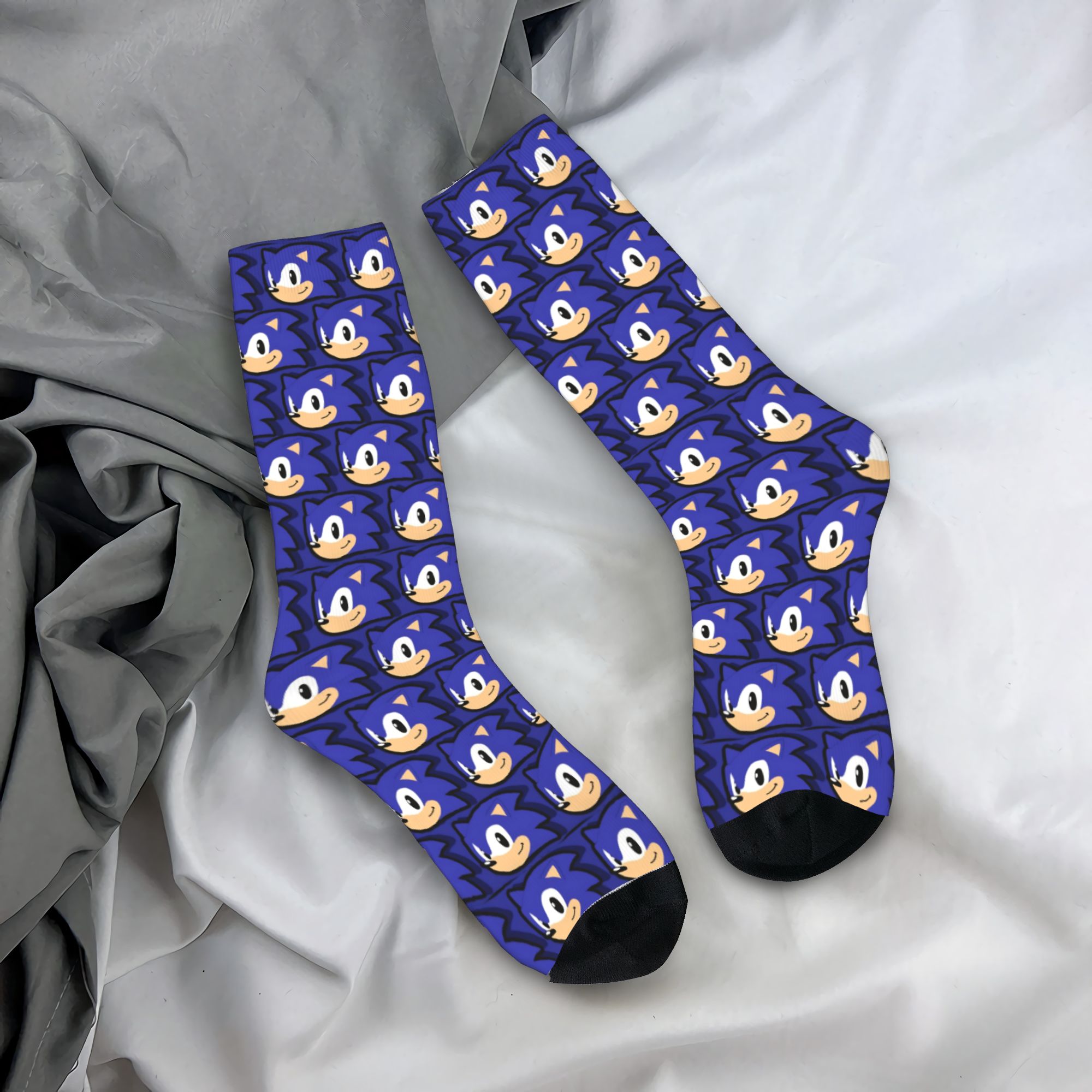 Gaming Accessories Gifts For Men - SONICED Socks Men Women Polyester Fashion