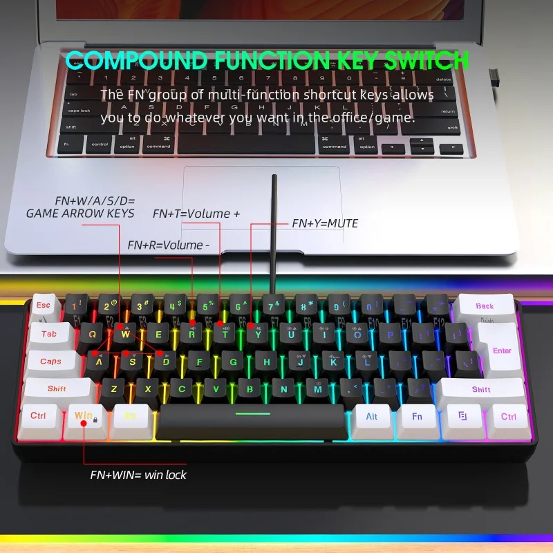 Keyboard and Mouse 60% Compute - đánh giá và giá Gaming Accessories Combo