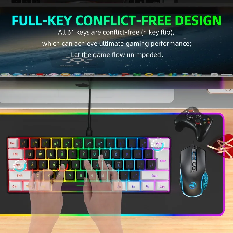 Keyboard and Mouse 60% Compute - đánh giá và giá Gaming Accessories Combo