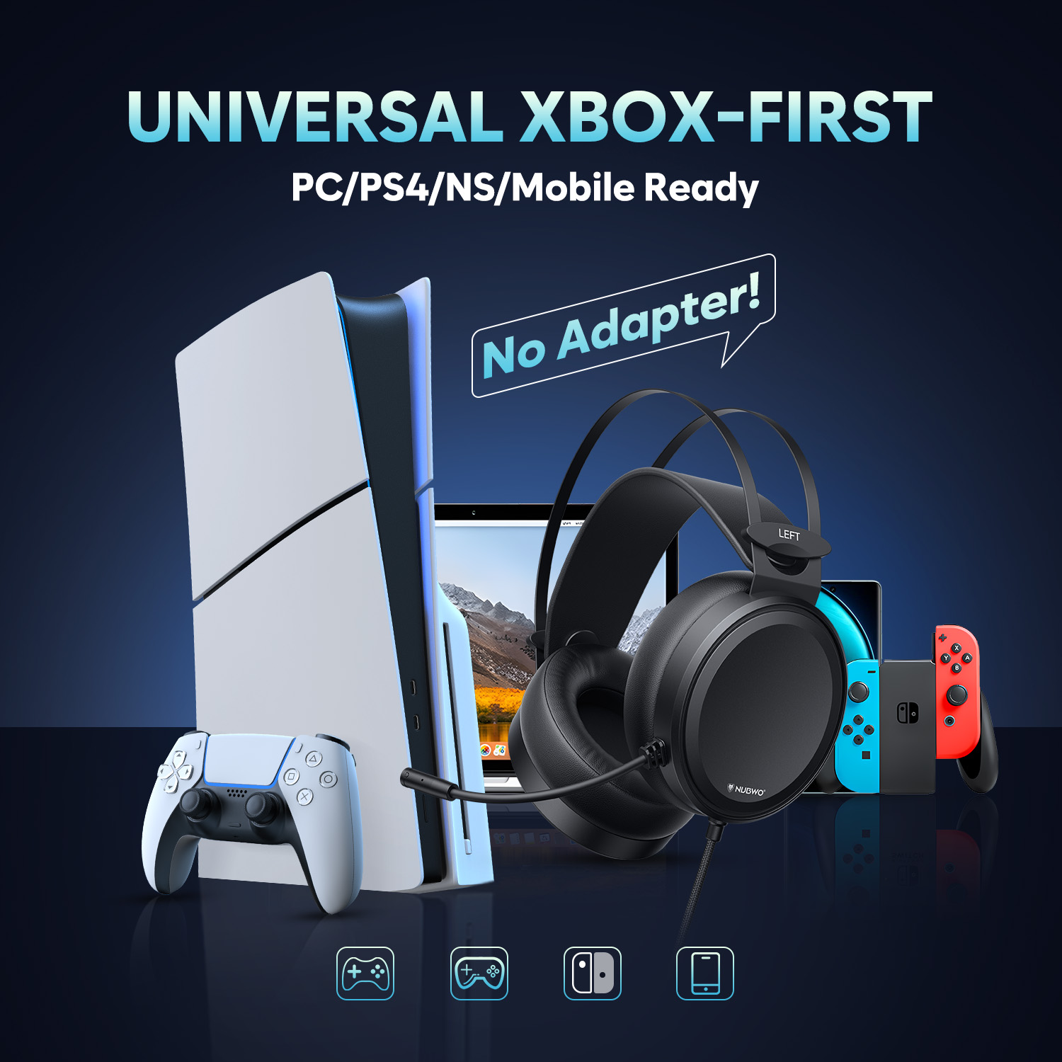 NUBWO Wired Over Ear Gaming He - đánh giá và giá Venom Gaming Accessories