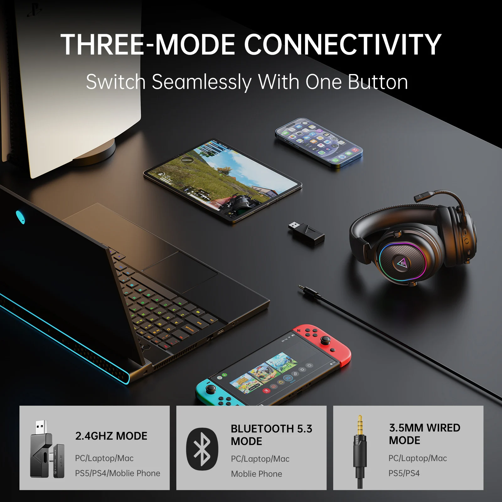 Oneodio EKSA MaKo BT Bluetooth - đánh giá và giá Venom Gaming Accessories