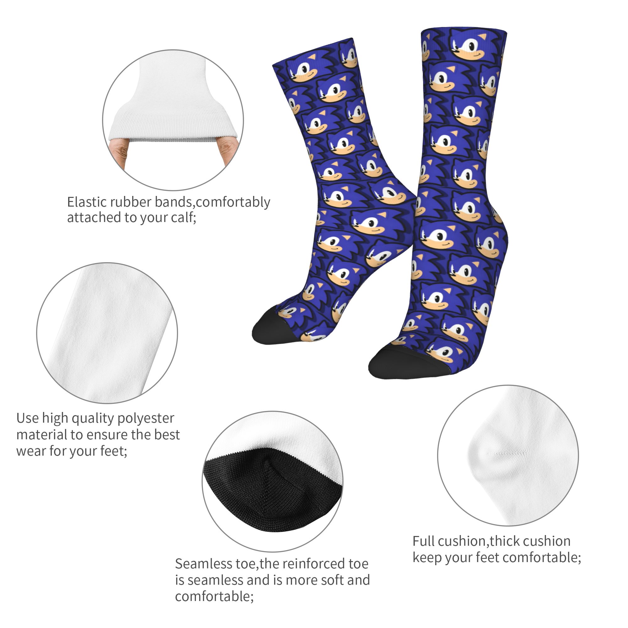 SONICED Socks Men Women Polyes - đánh giá và giá Gaming Accessories Gifts For Men